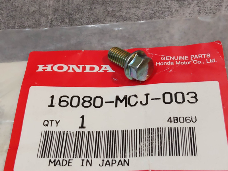 Boulon de bride 6x12 mm HONDA 16080-MCJ-003