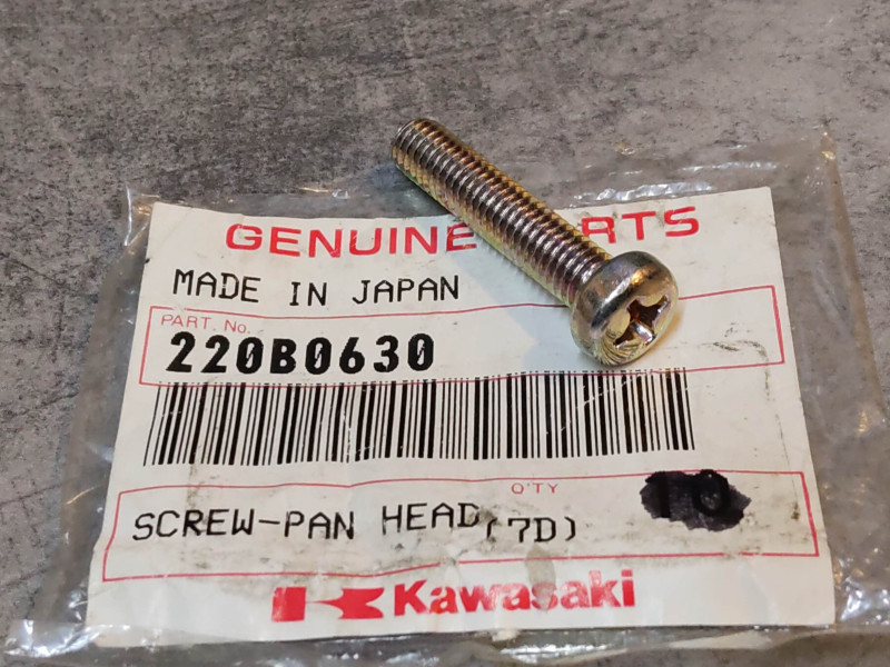 Vis cruciforme à tête bombée 6x30 mm KAWASAKI 220B0630