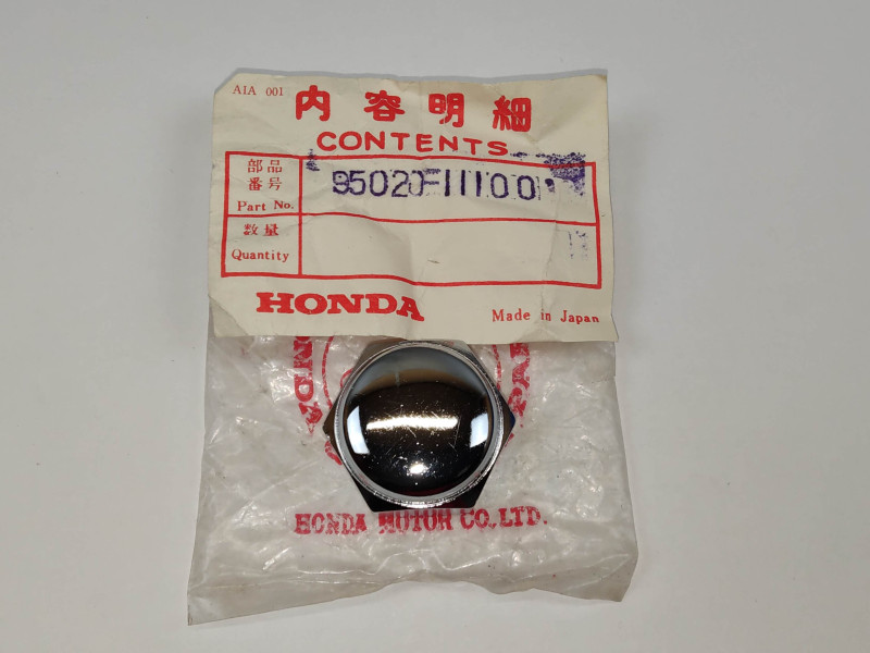 Ecrou chromé de té supérieur divers modèles ex: Z50A ST70C XR80 RH CB125T - 9502