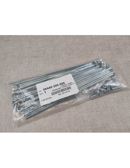 Jeu de rayons complet en acier zingué avec écrous HONDA 06440-300-000