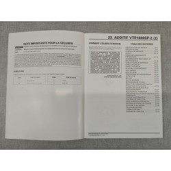 Manuel Atelier Honda VTR1000 SP + Addendum SP2 en Français