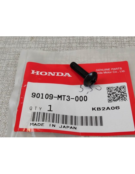 Vis M5x20 tète bombée noire empreinte cruciforme honda 90109-MT3-000