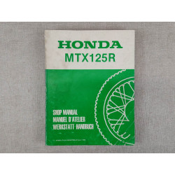 Manuel Atelier Honda MTX125 R 1988 – Réf. 67KS3000