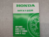 Manuel Atelier Honda MTX125 R 1988 – Réf. 67KS3000