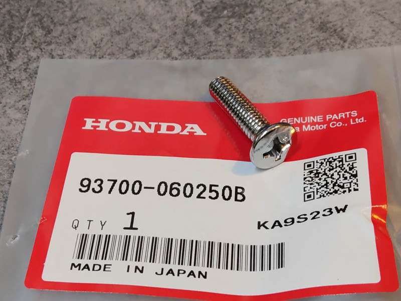 Vis fraisée bombée M6x25 empreinte cruciforme HONDA 93700-060250B