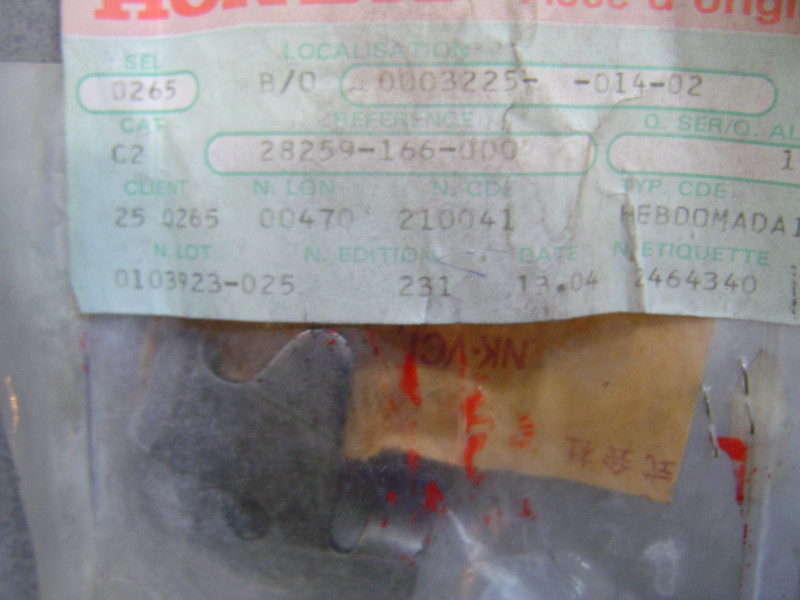 Plaque Guide Rochet Honda NSR50 MTX50SC - Réf. 28259166000