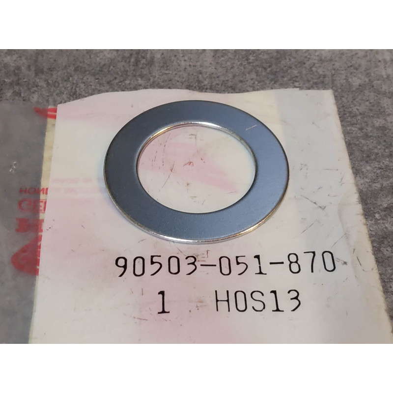 Rondelle sous écrou chromé du té supérieur de fourche Z50J HONDA 90503-051-870