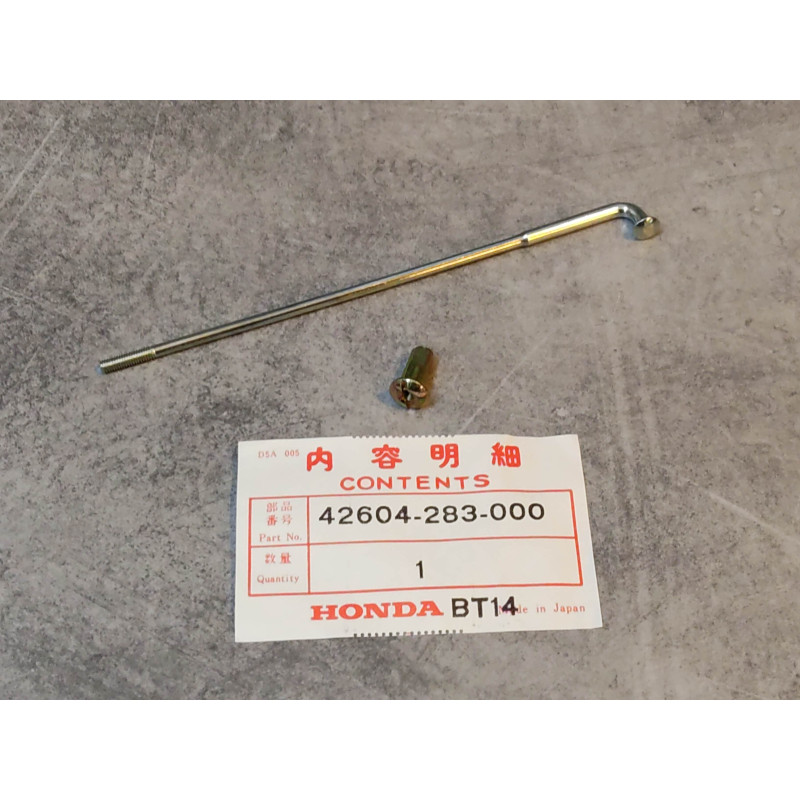 Rayon B + écrou (extérieur) de roue arrière pour CB450 65/74 CB500 71/74 79 20