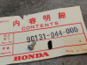 Vis cruciforme 3 mm P50 P25 HONDA 90131-044-000