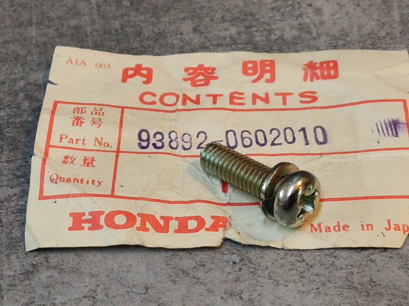 Vis cruciforme + rondelle HONDA 93892-0602010