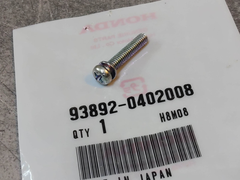 Vis cruciforme 4x20 mm + rondelle HONDA 93892-0402008