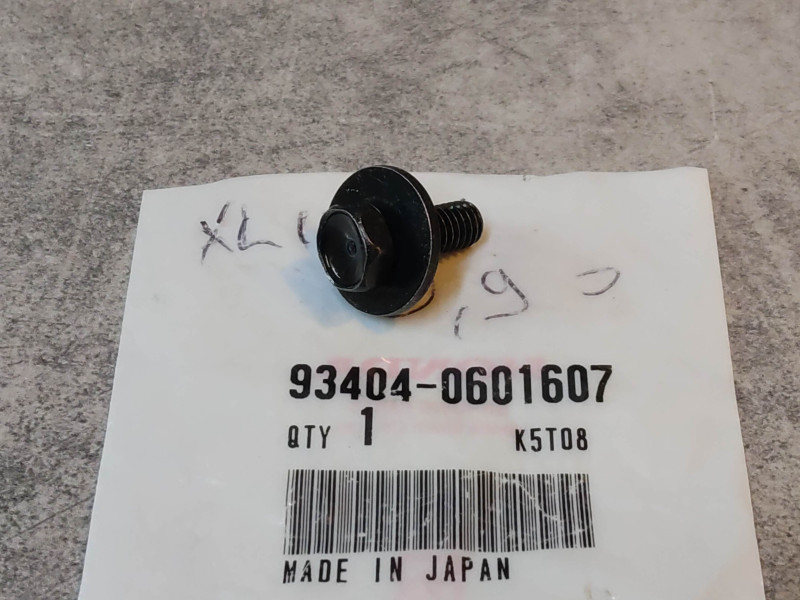 Boulon hexagonal 6x16 mm + rondelle HONDA 93404-0601607