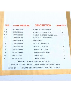 Pochette de joints moteur complète ADAPTABLE CR 250 R 1992-1999 HONDA 8711056