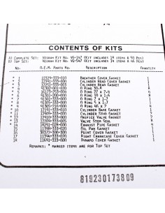 Pochette joints moteur complète ADAPTABLE CB 350 F 1973-1975 HONDA 88170071