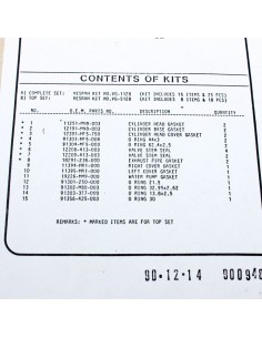 Pochette joints moteur complète ADAPTABLE XRV 650 J 1988 HONDA 88181128