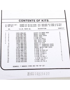 Pochette joints moteur complète ADAPTABLE XL 600 V 1990-1996 HONDA 88181161