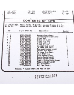 Pochette joints moteur complète ADAPTABLE CB 750 K/F HONDA 88190043