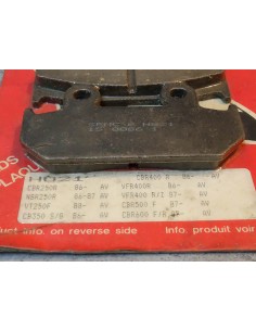 Jeu de plaquettes frein AV ADAPTABLE CBR600F VFR400 CBR500 HONDA 06455-MN4-008P