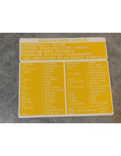 Sticker de sécurité HONDA 87560-463-830ZB