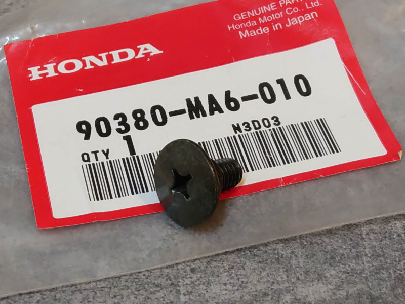 Vis épaulée 6x12 mm cruciforme noire Honda 90380-MA6-010