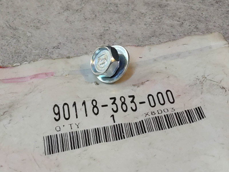 Vis à tête hexagonale + rondelle 6x6 mm HONDA 90118-383-000
