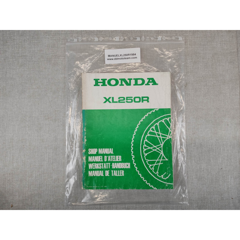 Manuel d'atelier origine HONDA XL250R 1984 66KL400 66-KL-400