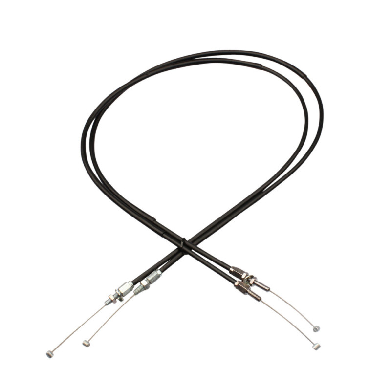 Jeu de cables tirage / retour ADAPTABLE CR250 R CRF250 HONDA 17910/17920-KRN-000