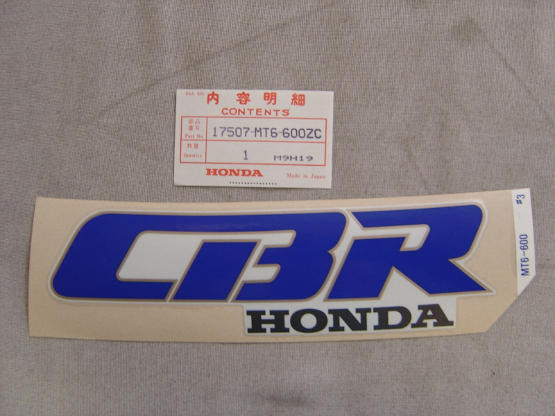 Sticker réservoir de CBR600FK 89 type 3 HONDA 17507-MT6-600ZC