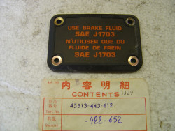 Bouchon de bocal du maitre cylindre divers modèles ex: CB650Z CB650CA CBX100