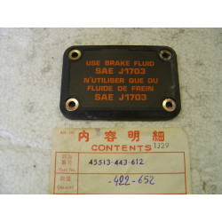 Bouchon bocal maître cylindre Honda – Réf. 45513443612