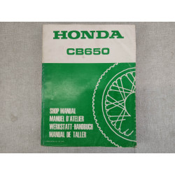 Manuel d'atelier CB650 1978 origine HONDA 6642600