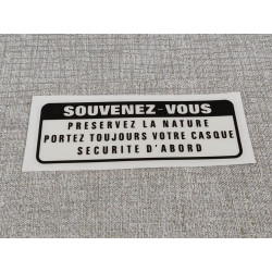 Autocollant sécurité Honda noir 87560-375-680ZE