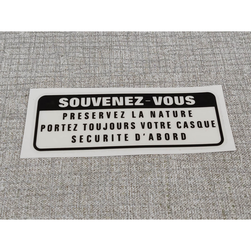 Autocollant sécurité Honda noir 87560-375-680ZE