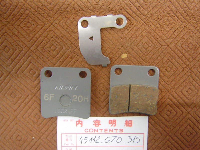 Jeu plaquettes de frein Honda SZ50 SK50 réf. 45112GZ3315