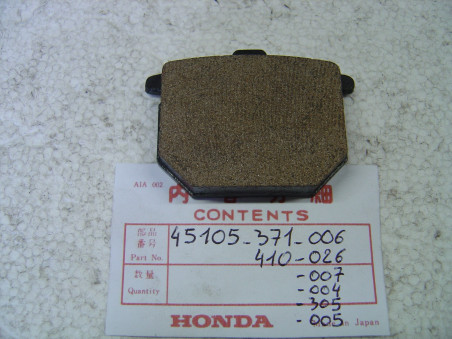 Plaquette de frein A Honda GL1000 CB750 CB900 - Réf. 45105371006