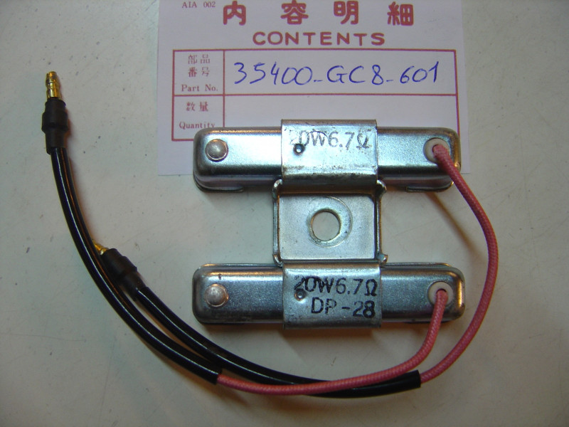 Résistance circuit éclairage Honda NH80 20W 6.7Ω - 35400GC8601