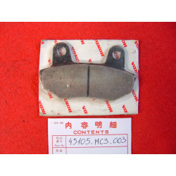 Plaquette de frein Honda VT750C 83/85 - Réf. 45105MC9003