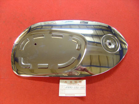 Flanc chromé réservoir droit Honda C200 – Réf. 17640-030-000
