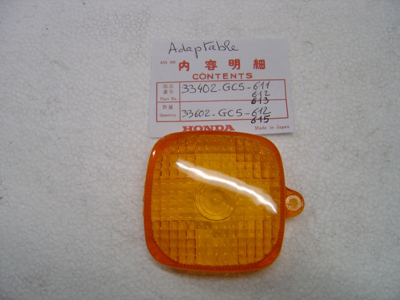 Cabochon Clignotant AV/AR Honda MTX50SC MTX125RW - 33402GC5611A