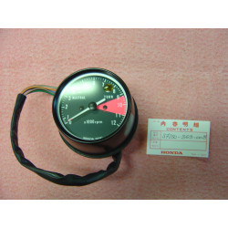 Compte-tours Honda 250G Type Armée Collerette Noire | Réf. 37250370670