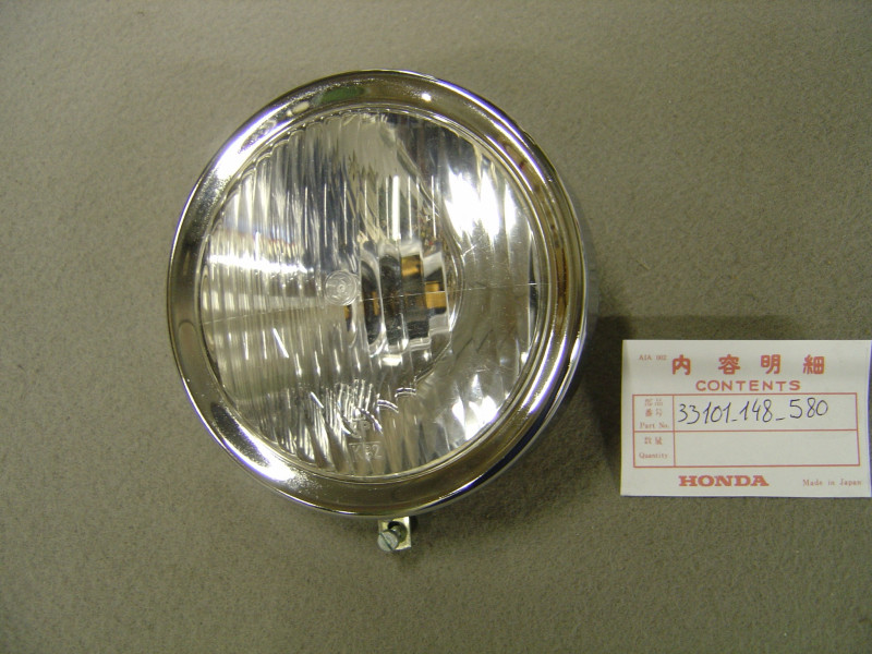 Optique phare 6V 15/15W Honda PX50 avec porte-ampoule