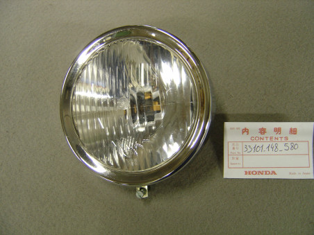 Optique phare 6V 15/15W Honda PX50 avec porte-ampoule