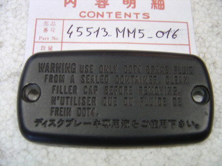 Couvercle Maître-cylindre Frein AV Honda 45513-MM5-016