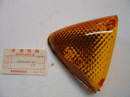 Cabochon clignotant AV gauche Honda CX500T 82 – Réf. 33452MC7611